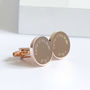 Rose Gold Plated Father Of The Bride Cufflinks, thumbnail 2 of 3
