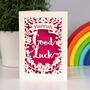 Personalised Papercut Floral Good Luck Card, thumbnail 6 of 10