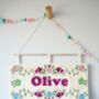 Floral Personalised Wall Hanging For Baby's Nursery, thumbnail 6 of 6