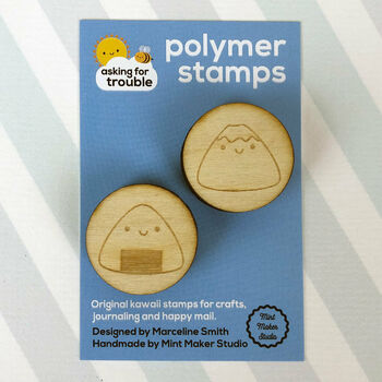 Kawaii Japan Mt Fuji And Onigiri Polymer Stamp Set, 5 of 7
