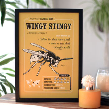 Funny Wasp Art Print, Wasp Fact File, 4 of 6