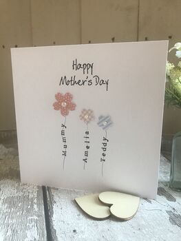Personalised Mothers Day Flower Card, 2 of 7