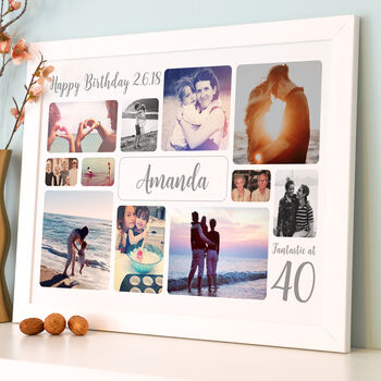 Personalised 40th Birthday Photo Collage, 6 of 12
