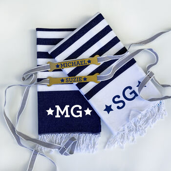 Personalised Cotton Beach Towel And Carrier Strap, 3 of 10