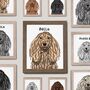 Personalised Afghan Hound Memorial Print, Dog Loss, thumbnail 8 of 10