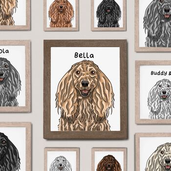 Personalised Afghan Hound Memorial Print, Dog Loss, 8 of 10