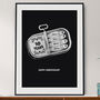 10th Tin Wedding Anniversary Sardine Foil Print, thumbnail 1 of 11