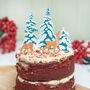 Metal Family Deer Christmas Cake Topper Set, thumbnail 2 of 4