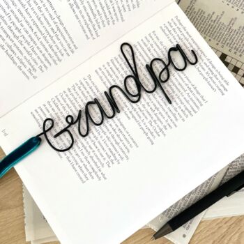 Personalised Wire Bookmark For Grandad, 3 of 9
