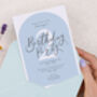 Personalised A6 Blue Age Birthday Party Invitation, thumbnail 2 of 3