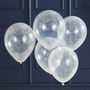 Silver Angel Hair Filled Party Balloons, thumbnail 1 of 3