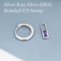 Sterling Silver Black Baguette Cut Cz Huggie Hoop Earrings, thumbnail 7 of 12