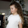 Audrey In Ivory White ~ Party Or Flower Girl Dress, thumbnail 4 of 9