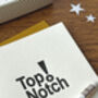 'Top Notch!' Letterpress Celebration Card, thumbnail 2 of 4