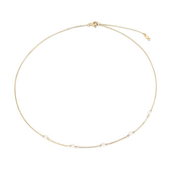 9ct Solid Gold Pearl Beaded Necklace, 5 of 6
