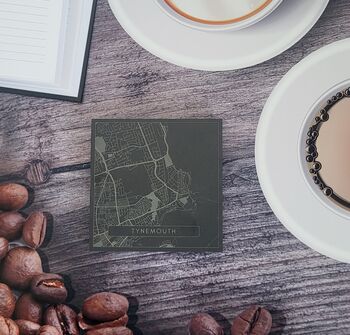 Newcastle And North East Slate Coaster Set, 3 of 8