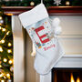 Personalised Initial Reindeer Christmas Stocking, thumbnail 1 of 4