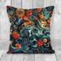 Floral Whirls Hand Made Poly Linen Cushions, thumbnail 3 of 10