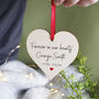 Personalised In Memory Of Wooden Heart Decoration, thumbnail 1 of 3