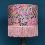 Dusky Pink Indian Block Print Lampshade With Fringe, thumbnail 2 of 5