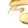 Large Curved Ribbon Gold Plated Hoop Earring, thumbnail 5 of 6