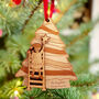 Hanging The Star Personalised Christmas Tree Decoration, thumbnail 2 of 5