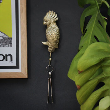 Cockatoo Wall Hooks Gold And White, 4 of 8