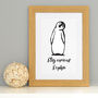 Personalised Curious Penguin Art, thumbnail 5 of 5