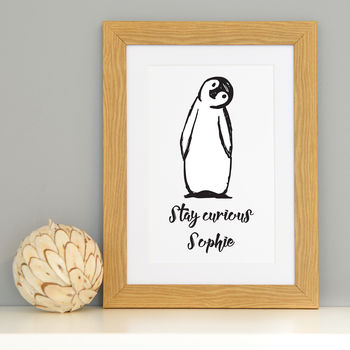 Personalised Curious Penguin Art, 5 of 5