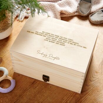 Personalised New Baby Keepsake Box By Sunday's Daughter