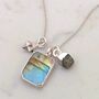 'The Trio' Labradorite Sterling Silver Necklace, thumbnail 2 of 10