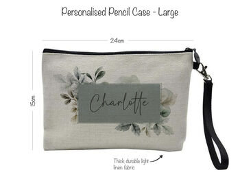 Personalised Floral Linen Bag, 6 of 6