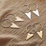 Personalised Triangle Hoop Earrings, thumbnail 1 of 8