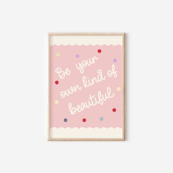 Girls Nursery Wall Art Set | Pink Nursery Prints | Personalised Floral Bedroom Decor, 4 of 6