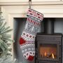 Personalised Nordic Knitted Christmas Stocking, thumbnail 5 of 7