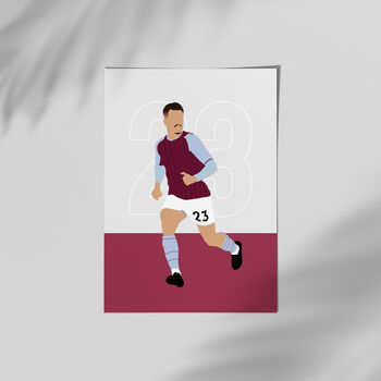 Philippe Coutinho Aston Villa Football Print, 2 of 4