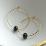 Hoops Elaborated With Swarovski Crystals In Jet Black, thumbnail 4 of 7