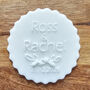 Personalised Wedding Cake Icing Debosser With Names Cupcake Toppers, thumbnail 5 of 6