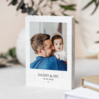 Personalised New Baby Memory Block For Daddy, 7 of 9