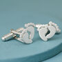 Handmade Sterling Silver New Dad Cufflinks, thumbnail 6 of 11