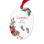 Personalised Baby's First Christmas Oval Ornament, thumbnail 4 of 5