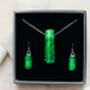 Emerald Green Dichroic Glass Necklace, thumbnail 2 of 4