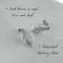 Oak Leaf Stud Earrings, thumbnail 2 of 3