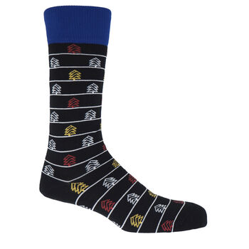 Check Black And Christmas Tree Black Men's Socks Bundle, 3 of 5