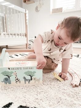 Personalised Wooden Animal Safari Train Toy, 3 of 3