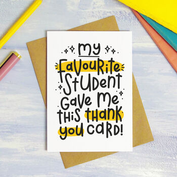 Favourite Student Thank You Teacher Card, 2 of 6