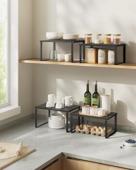 Set Of Two Spice Rack Cupboard Kitchen Shelf Organiser, 4 of 11