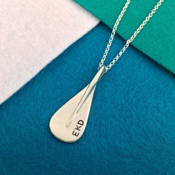 Paddleboard Paddle Boarding Silver Pendant Necklace, 4 of 5