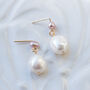 Purple And White Freshwater Pearl Earrings, thumbnail 2 of 8