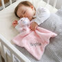 Personalised Pink Lion Baby Comforter, thumbnail 1 of 6